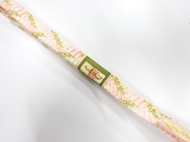 未使用品　正絹　手組帯締め